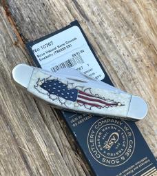 CASE XX ** 2024 SHOT SHOW SPECIAL FLAG EMBELLISHED SMOOTH NATURAL BONE SOWBELLY 
