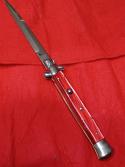 11" Vintage Stiletto Italy red acrylic. 