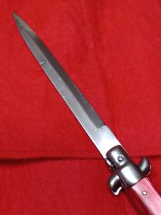 11" Vintage Stiletto Italy red acrylic. 