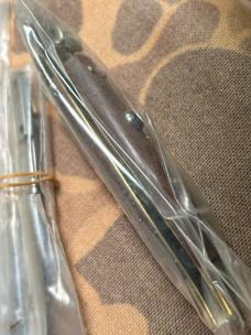 Vtg EdgeCo 9” Italian Stiletto Switchblade kit Brass/Wood RARE MINT NOS sealed unassembled original 