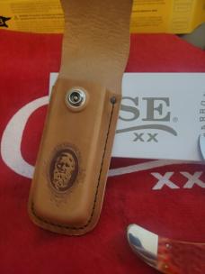 Case xx carbon steel dark red folding hunter