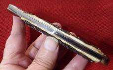  SHOUSE & HARDIN GERMANY FOLDING HUNTER THE CONQUEROR AXE SHIELD GENUINE STAG CHECK OR MONEY ORDER