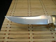 SCHRADE UNCLE HENRY 153UH GOLDEN SPIKE VINTAGE 1980'S FIXED BLADE CARBON STEEL KNIFE, SHEATH & STONE