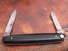 Press Button Knife Company -Walden Knife Co - Black Handle Pen Knife 