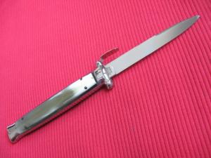 Vintage Italian Horn Trap Door OTF Switchblade Knife - Mint