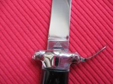 Vintage Italian Horn Trap Door OTF Switchblade Knife - Mint
