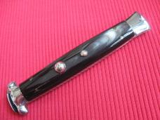 Vintage Italian Horn Trap Door OTF Switchblade Knife - Mint
