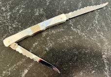 Beautiful Graham Clayton Digby's Kelham Island Mother Of Pearl 2 Blade Knife, Sheffield England