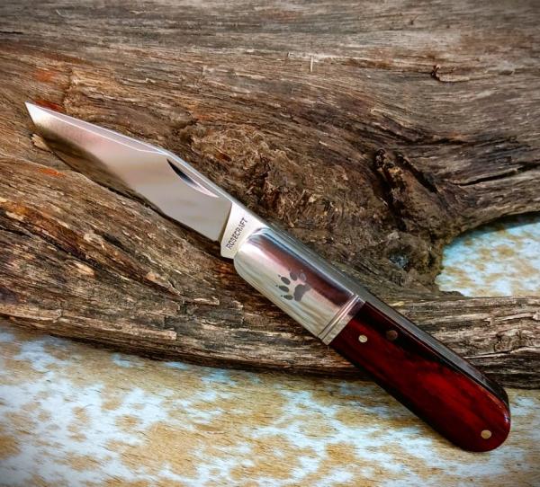 New! RoseCraft Blades Otter Creek Barlow Yellow Sandalwood RCT020 D2 Clip Point