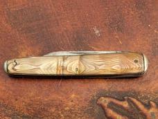 W Bingham Celluloid Wood Grain Handle 2 Blade Pen Knife - Cleveland, OH