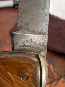 W Bingham Celluloid Wood Grain Handle 2 Blade Pen Knife - Cleveland, OH