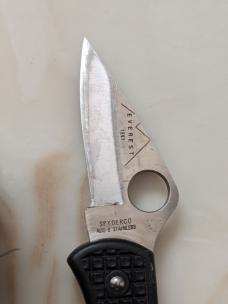 Used Rare Everest Spyderco FRN Handle Fat Belt Clip