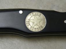 A.G. Russell 2008 Texas Ranger Micarta Lockback Gunstock Knife 
