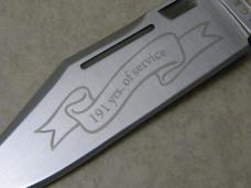 A.G. Russell 2014 Texas Ranger 191 Years of Service Micarta Lockback Gunstock Knife 