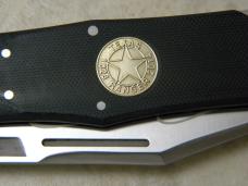 A.G. Russell 2014 Texas Ranger 191 Years of Service Micarta Lockback Gunstock Knife 