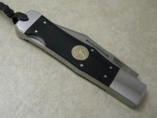 A.G. Russell 2014 Texas Ranger 191 Years of Service Micarta Lockback Gunstock Knife 