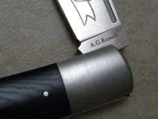 A.G. Russell 2009 Texas Ranger 186 Years of Service Micarta Lockback Knife 