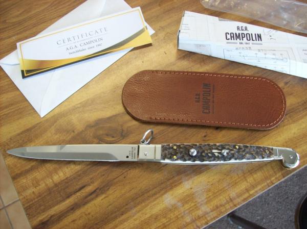 A.G.A. Campolin "The Sicilian" 12" Fighting Knife Maniago, Italy Genuine Stag/Antler UNUSED NIB. A.G.A. Campolin "The Sicilian" 12" Fighting Knife Maniago, Italy Genuine Stag/Antler UNUSED NIB.