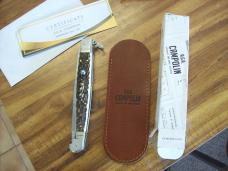A.G.A. Campolin "The Sicilian" 12" Fighting Knife Maniago, Italy Genuine Stag/Antler UNUSED NIB.