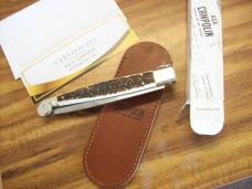 A.G.A. Campolin "The Sicilian" 12" Fighting Knife Maniago, Italy Genuine Stag/Antler UNUSED NIB.