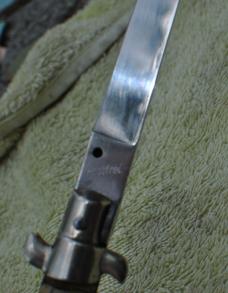 Italian Stiletto Older 6" Closed 11" Out Factory Edge No Peek No Shell Rostfrei Only Thick Old Stag 
