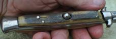 Italian Stiletto Older 6" Closed 11" Out Factory Edge No Peek No Shell Rostfrei Only Thick Old Stag 