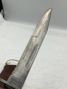 Vintage Kutmaster Stacked Leather Handle Fighting Knife