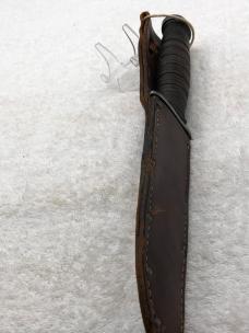 Vintage Kutmaster Stacked Leather Handle Fighting Knife