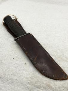 Vintage Kutmaster Stacked Leather Handle Fighting Knife