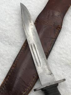 Vintage Kutmaster Stacked Leather Handle Fighting Knife