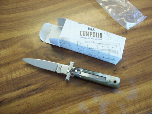 A. G. A. Campolin Dominus Lever Maltese Cross 6 Incher W/Brazilian Horn Handles NIB A. G. A. Campolin Dominus Lever Maltese Cross 6 Incher W/Brazilian Horn Handles NIB