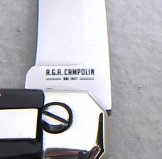 AGA CAMPOLIN BARON 8" AUTOMATIC BRAZILIAN HORN NICKEL SILVER CAMPOLIN ITALY W/BOX & POUCH