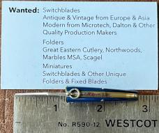 Rare Miniature Catalana Keychain Folding Knife, Italy, Unused