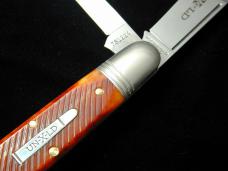 Great Eastern Cutlery Northfield GEC Red Sawcut Bone Bullet End Barlow Knife 781224 NIT Made In USA