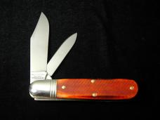 Great Eastern Cutlery Northfield GEC Red Sawcut Bone Bullet End Barlow Knife 781224 NIT Made In USA