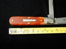 Great Eastern Cutlery Northfield GEC Red Sawcut Bone Bullet End Barlow Knife 781224 NIT Made In USA