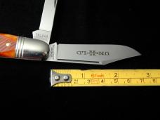 Great Eastern Cutlery Northfield GEC Red Sawcut Bone Bullet End Barlow Knife 781224 NIT Made In USA