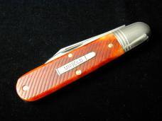 Great Eastern Cutlery Northfield GEC Red Sawcut Bone Bullet End Barlow Knife 781224 NIT Made In USA