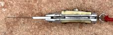 Rare Aluminum Frame Stag Miniature Keychain Switchblade Knife, Older Style From Italy