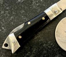 Rare Deerfoot Lever Lock Miniature Keychain Switchblade Knife, Japan, Unused 