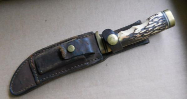 Schrade USA 153 UH Knife / Sheath / Stone 