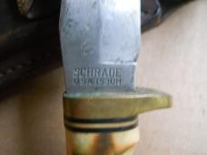 Schrade USA 153 UH Knife / Sheath / Stone 