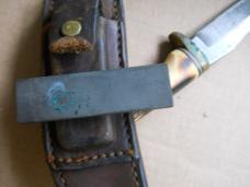 Schrade USA 153 UH Knife / Sheath / Stone 