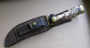 Schrade USA 153 UH Knife / Sheath / Stone 
