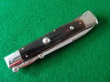c. 1960's ITALY INOXID PATENT HORN Red DOT Swing Guard Lock Back Switchblade NICE ! 