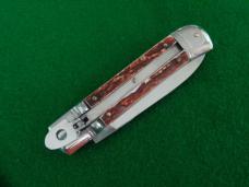 c. 1960's-70's OTHELLO Faux STAG Lever Lock Back Switchblade MINT ! 