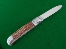 c. 1960's-70's OTHELLO Faux STAG Lever Lock Back Switchblade MINT ! 