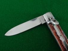 c. 1960's-70's OTHELLO Faux STAG Lever Lock Back Switchblade MINT ! 