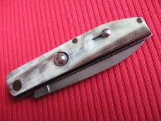 Rare Vintage Italian Horn Gentleman's Switchblade Knife