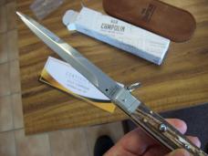 A.G.A. Campolin "The Sicilian" 12" Fighting Knife Maniago, Italy Genuine Stag/Antler UNUSED NIB.